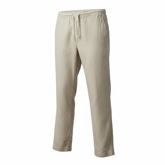 Island Importer Other - Island Company Linen Beach Pants Mens L Natural Cream Drawstring Pockets Resort